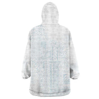 Samoa Lotu Tamaiti Mamanu Siapo Wearable Blanket Hoodie Off White Plumeria LT7 - Polynesian Pride