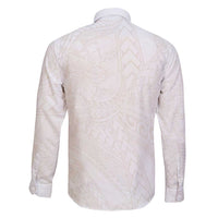 Samoa Lotu Tamaiti Ivory Family Matching Off Shoulder Short Dress and Hawaiian Shirt Teuila Tatau LT7 - Polynesian Pride