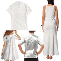 Samoa Lotu Tamaiti Ivory Family Matching Tank Maxi Dress and Hawaiian Shirt Teuila Tatau LT7 - Polynesian Pride