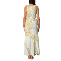 Samoa Lotu Tamaiti Gold Family Matching Tank Maxi Dress and Hawaiian Shirt Teuila Tatau LT7 - Polynesian Pride