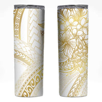 Samoa Lotu Tamaiti Gold Skinny Tumbler Teuila Tatau LT7 Gold - Polynesian Pride