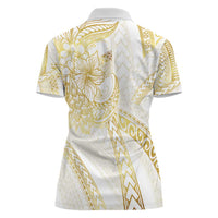 Samoa Lotu Tamaiti Gold Women Polo Shirt Teuila Tatau LT7 - Polynesian Pride