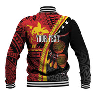 Papua New Guinea Independence Personalised Baseball Jacket PNG Bagi and Lime Pot LT7 - Polynesian Pride
