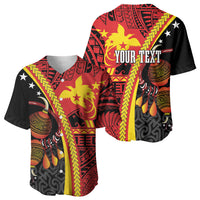 Papua New Guinea Independence Personalised Baseball Jersey PNG Bagi and Lime Pot LT7 - Polynesian Pride
