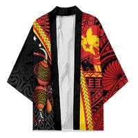 Papua New Guinea Independence Personalised Kimono PNG Bagi and Lime Pot LT7 Unisex Black - Polynesian Pride