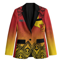 Papua New Guinea 1975 To The Future Personalised Blazer Sepik Masks LT7 Unisex Red - Polynesian Pride