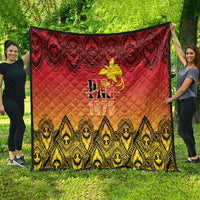 Papua New Guinea 1975 To The Future Quilt Sepik Masks LT7 - Polynesian Pride