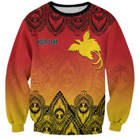 Papua New Guinea 1975 To The Future Personalised Sweatshirt Sepik Masks LT7 Unisex Red - Polynesian Pride