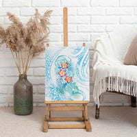 Sea Blue Polynesian Jellyfish Canvas Wall Art Watercolor Glows LT7 - Polynesian Pride
