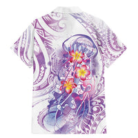 Lavender Polynesian Jellyfish Family Matching Mermaid Dress and Hawaiian Shirt Watercolor Glows LT7 - Polynesian Pride
