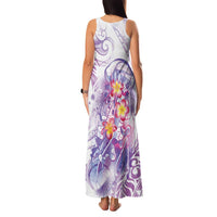 Lavender Polynesian Jellyfish Family Matching Tank Maxi Dress and Hawaiian Shirt Watercolor Glows LT7 - Polynesian Pride