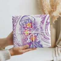 Lavender Polynesian Jellyfish Wrapping Paper Watercolor Glows