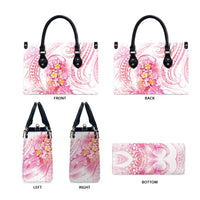 Rose Pink Polynesian Jellyfish Leather Bag Watercolor Glows - Polynesian Pride