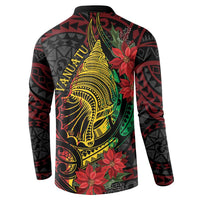 Vanuatu Meri Krismas Button Sweatshirt Conch Shell Tribal Art