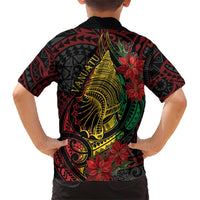 Vanuatu Meri Krismas Family Matching Short Sleeve Bodycon Dress and Hawaiian Shirt Conch Shell Tribal Art LT7 - Polynesian Pride