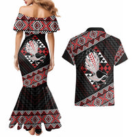 Taniko Aotearoa Couples Matching Mermaid Dress and Hawaiian Shirt Poutama Mix Piwakawaka LT7 - Polynesian Pride