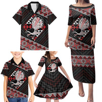 Taniko Aotearoa Family Matching Puletasi and Hawaiian Shirt Poutama Mix Piwakawaka LT7 - Polynesian Pride