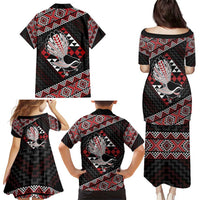 Taniko Aotearoa Family Matching Puletasi and Hawaiian Shirt Poutama Mix Piwakawaka LT7 - Polynesian Pride