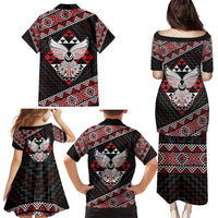 Taniko Aotearoa Family Matching Puletasi and Hawaiian Shirt Poutama Mix Piwakawaka - Ver02 LT7 - Polynesian Pride