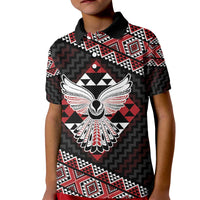 Taniko Aotearoa Kid Polo Shirt Poutama Mix Piwakawaka - Ver02