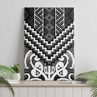 Maori Tukutuku Taniko Motifs Canvas Wall Art Black Poutama Mix Kowhaiwhai LT7 - Polynesian Pride
