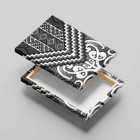 Maori Tukutuku Taniko Motifs Canvas Wall Art Black Poutama Mix Kowhaiwhai LT7 - Polynesian Pride