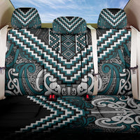 Maori Tukutuku Taniko Motifs Back Car Seat Cover Teal Poutama Mix Kowhaiwhai LT7 One Size Teal - Polynesian Pride