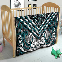 Maori Tukutuku Taniko Motifs Quilt Teal Poutama Mix Kowhaiwhai LT7 - Polynesian Pride