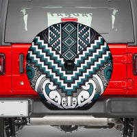 Maori Tukutuku Taniko Motifs Spare Tire Cover Teal Poutama Mix Kowhaiwhai LT7 - Polynesian Pride