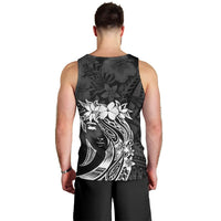 Polynesian Women's Day Men Tank Top Plumeria Passion - Black LT7 - Polynesian Pride