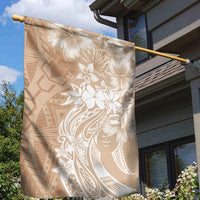 Polynesian Women's Day Garden Flag Plumeria Passion - Beige LT7 - Polynesian Pride