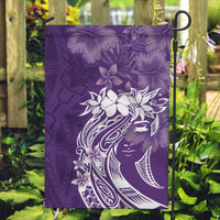 Polynesian Women's Day Garden Flag Plumeria Passion - Purple LT7 Garden Flag Purple - Polynesian Pride