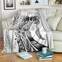 Polynesian Women's Day Blanket Plumeria Passion - White LT7 White - Polynesian Pride