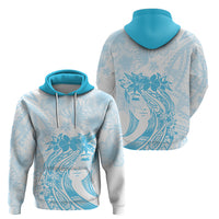 Polynesian Women's Day Zip Hoodie Plumeria Passion - Turquoise LT7 - Polynesian Pride