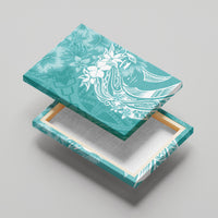 Polynesian Women's Day Canvas Wall Art Plumeria Passion - Teal LT7 - Polynesian Pride