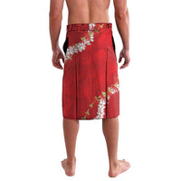 Hawaii Island Flowers Lei Lavalava Ohia Lehua Scarlet Red
