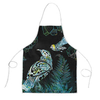 Aotearoa Maori Mahuru Apron Spring Time - Paua Shell Green LT7 Black - Polynesian Pride