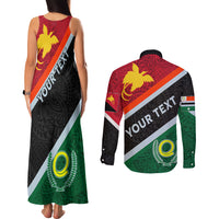 Personalised Penama and Papua New Guinea Day Couples Matching Tank Maxi Dress and Long Sleeve Button Shirts Emblem Mix Style LT7 - Polynesian Pride