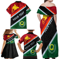 Personalised Penama and Papua New Guinea Day Family Matching Off Shoulder Maxi Dress and Hawaiian Shirt Emblem Mix Style LT7 - Polynesian Pride
