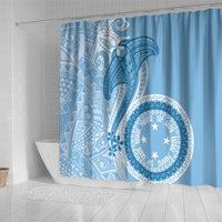 Micronesia FSM Shower Curtain Shark and Manta Classic Style LT7 - Polynesian Pride