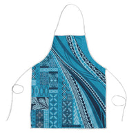 Pasifika Women's Day - Samoa Siapo Malu Tattoo Inspired Apron Turquoise