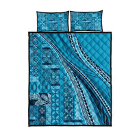Pasifika Women's Day - Samoa Siapo Malu Tattoo Inspired Quilt Bed Set Turquoise