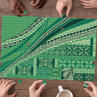 Pasifika Women's Day - Samoa Siapo Malu Tattoo Inspired Puzzle Jade
