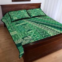 Pasifika Women's Day - Samoa Siapo Malu Tattoo Inspired Quilt Bed Set Jade