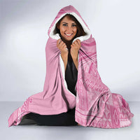Pasifika Women's Day - Samoa Siapo Malu Tattoo Inspired Hooded Blanket Pink