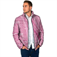 Pasifika Women's Day - Samoa Siapo Malu Tattoo Inspired Padded Jacket Pink LT7 - Polynesian Pride