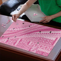 Pasifika Women's Day - Samoa Siapo Malu Tattoo Inspired Puzzle Pink