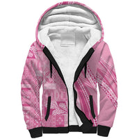 Pasifika Women's Day - Samoa Siapo Malu Tattoo Inspired Sherpa Hoodie Pink