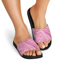 Pasifika Women's Day - Samoa Siapo Malu Tattoo Inspired Slide Sandals Pink