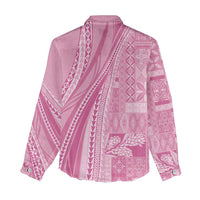Pasifika Women's Day - Samoa Siapo Malu Tattoo Inspired Women Casual Shirt Pink